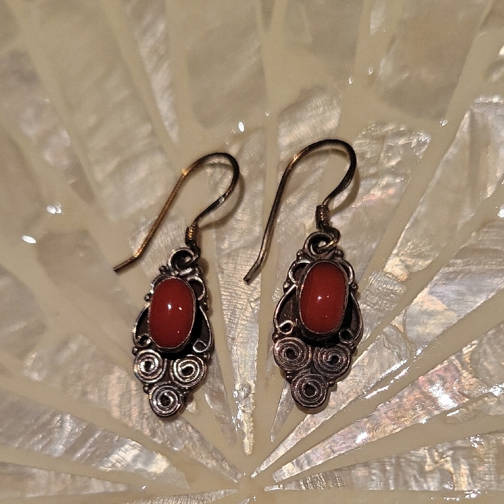 Sterling Silver Carnelian Earrings